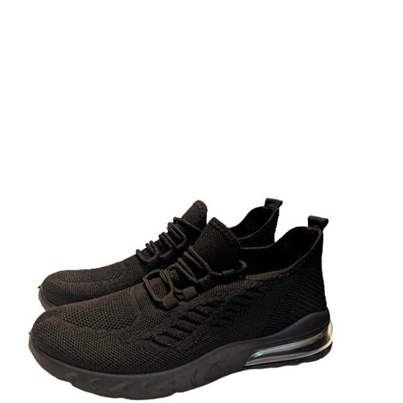 BM Collection Women's Black Mesh Comfort Lace Up Sneakers Size 8 New w/out Box - Picture 4 of 7